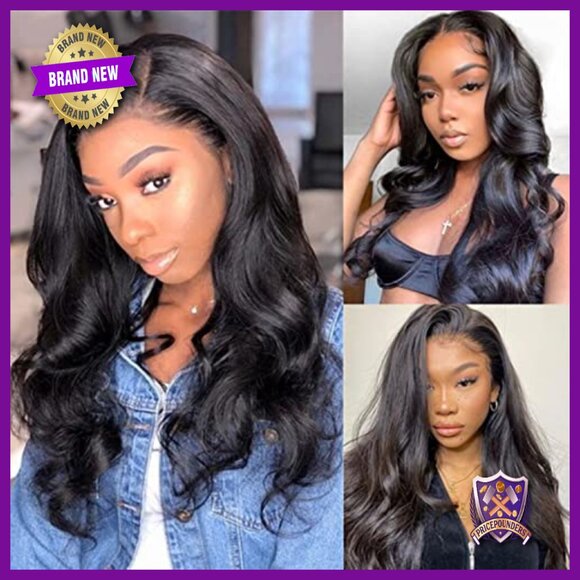 16 Inch Body Wave Human Hair 360 Lace Front Wig Pre Plucked main image 4